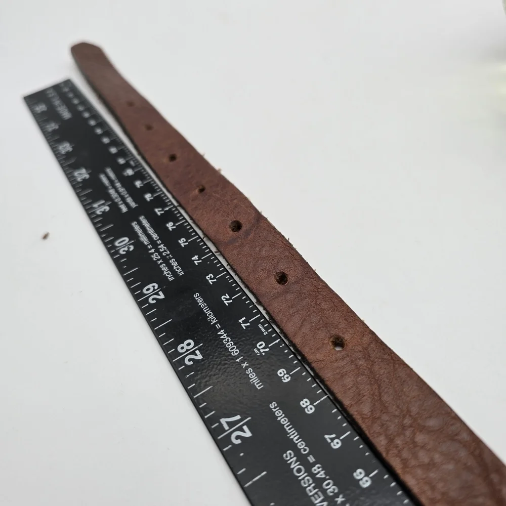 British Belt Company Leather Brass 27 28 29 30 32 Womens Brown